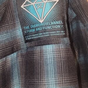 DIXXON The Diamond Flannel Blue and Black Flannel Shirt